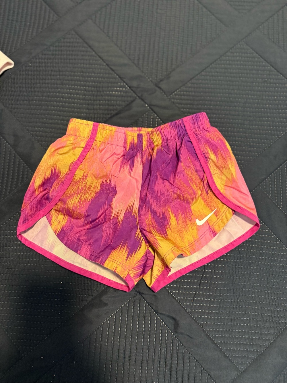 Nike Vibrant Pink Purple Yellow Athletic Shorts 4T